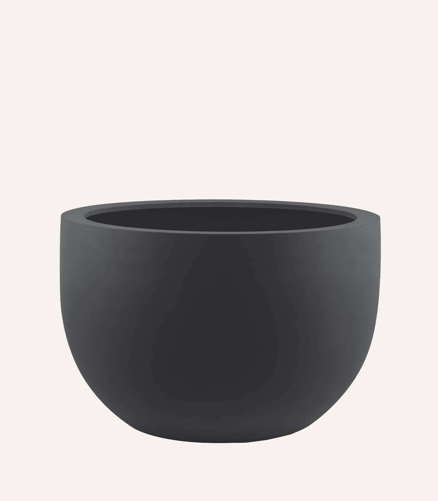 Stretto-New-Egg-Pot-Low-Anthracite-125_1-S- - Evergreens
